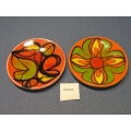 Pair of Poole England Decorative Butter Plates