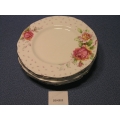 Lot of 6 Paragon Golden Emblem Dessert Plates