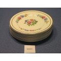 Lot of 8 Portland Pottery Cobridge Dessert Plates