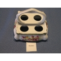 Beautiful Flowered China Spice Rack Holder