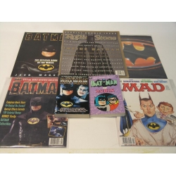 Lot of 7 Assorted Batman Magazines, Books and Comics