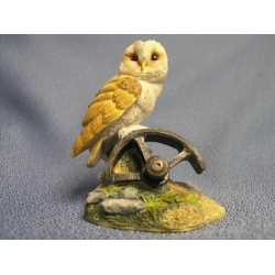 Owl Wheel Medium Figurine Enesco Border Fine Arts New