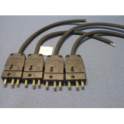 Lot of 4 Unterminated Pro Pin Plug/Connector 15A-250V