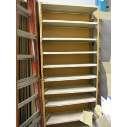 Bolted Shelving 36 x 12 x 87 Orange/Beige set of 2