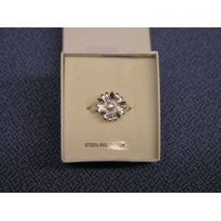 Sterling Silver Flower Ring New In Box