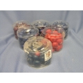 6 Containers of Floating Candles Red Burgundy Blue