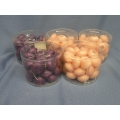 5 Containers of Floating Candles Peach Purple