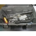 Gray Tool Box with Assorted Tools
