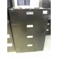 4 Drawer 42"x 18"x 29" Black lateral Filing Cabinet