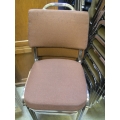 Red/Brown Stacking Guest Student Chair Stackable