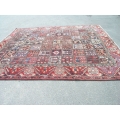 Area Rug 10 x 12.6 Red Tan Blue Orange Aztec Pattern