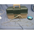 Woodstream Fishing and Tackle Box w Hooks Weights Leads