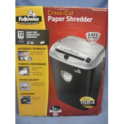 Fellowes Cross-Cut paper Shredder 12 Sheets OS12Cs Fellowes Cross-Cut paper Shredder 12 Sheets OS12Cs