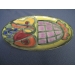 2 Serving Plates Green, Peach, Blue 12 x 8 7.5 x5.5