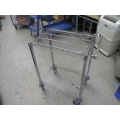 Wire Mail/Product Rolling Cart Stainless 27 x 18 x 35