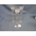 3 Crystal Clear Hand Crafted Candle Sticks