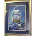 Painting of a Spanish Galleon Sailing Ship,  A Willmann 2007