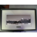 Black and White Picture Print of Canadian Rockies