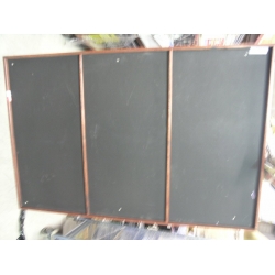 Menu Chalk Board 3 Section Cherry Trim 4 x 8