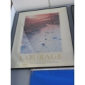 Framed Inspirational Print Courage 24 x 30