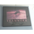 Framed Inspirational Print Teamwork 24 x 30