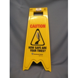 Amrino Wet Floor Sign 'How Safe Are Your Tires?' 28x10