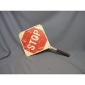Stop / Slow Traffic Hand Sign Metal Padded Handle