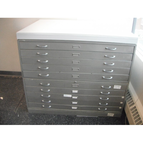 Map Cabinet Flat File 10 Drawer 2 Pc Base Top Allsold Ca