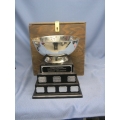 Silver Bowl Cup Trophy with Wooden Padded Box