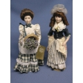 Lot of 2 Franklin Heirloom Dolls 