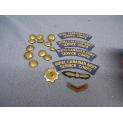 Lot of Canadian Military Buttons & Badges