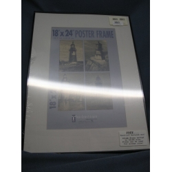 3 18"x24" Black Poster Frame Hand Cut Beveled Mat