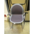 Stacking Reception Side Chairs Gray Purple With Chrome