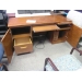 Wooden Double Ped Desk Medium brown 66 x 24 x 30