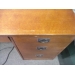 Wooden Double Ped Desk Medium brown 66 x 24 x 30