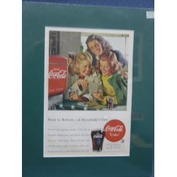 Vintage Coke Poster 1948 Pause to Refresh...