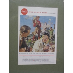 Vintage Coke Poster 1958 Sign of Good Taste Switzerland
