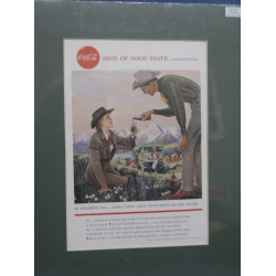Vintage Coke Poster 1958 Sign of Good Taste Everywhere
