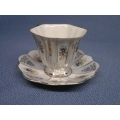 Shafford Hand Decorated Teacup Saucer Japan Rose