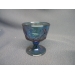 Vintage Blue Glass Cream and Sugar Butter Dish