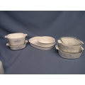 Lot of 6 Corning Dishes Iris Cornflower White