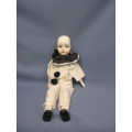Porcelain Mime Doll Black White