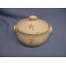 9 in Pottery Pot With Lid Grays Browns Blues
