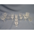 Lot of Crystal Dessert Liquor Brandy Creamer