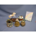 Lot of 6 Assorted Musical Boxes Animals Girl Picture