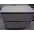 2 Drawer File Cabinet Grey 36x28x18