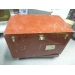 Vintage Steamer Trunk Orange Metal 26 x 24 x 40