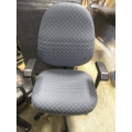 Blue Checkerboard Adjustable Office Chair