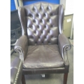 Leather Executive Wing Back Button Tuffted Office Chair