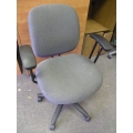 Charcoal Adjustable Office Chair Double Stem Arm